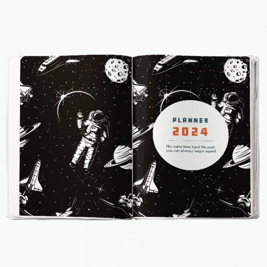 أجندة الفضاء 2024، مقاس 15 × 21 سم من ورق