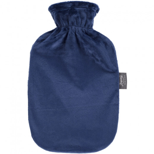 Fashy hot water bottle with cover navy