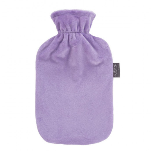 Fashy hot water bottle with cover lilac