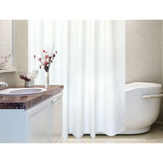 Weva Shower Curtain Water Proof Fade Out, Beige Color, Ramada Design, 180*200