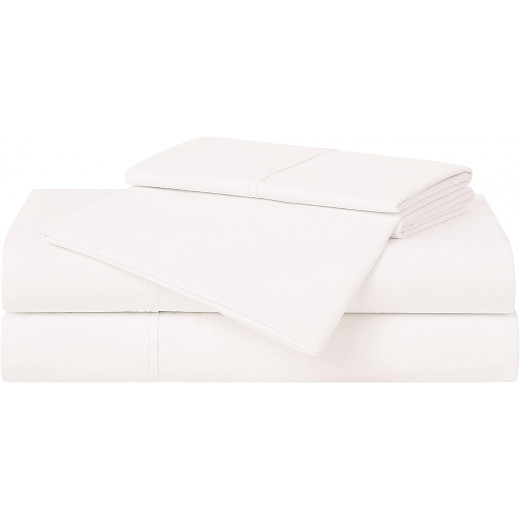 Cannon Baby Bed Sheet Set, 100% Cotton, 70x140 Cm, White Color, 2 Pieces