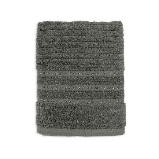 Nova Home Galata 100% Cotton Jacquard Towel, Grey Color, Size 90*50