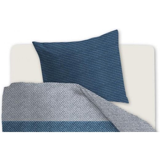 Bedding House, Duvet cover, 2 Pieces, Blue Color, Twin Size, Jacco Design