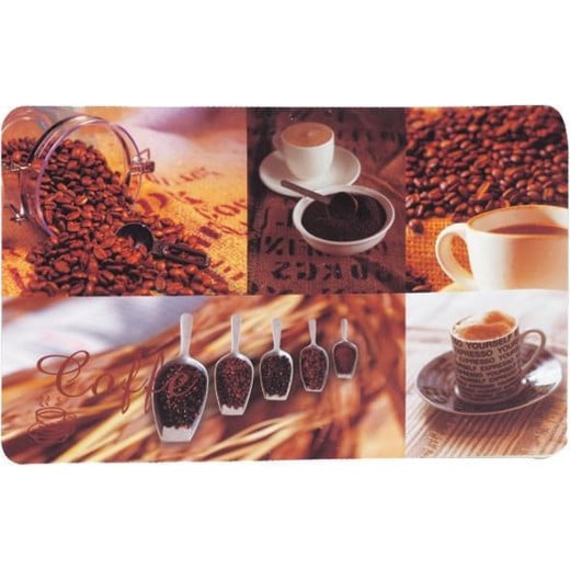 Kela Place Mat, Coffee Beans Design, Brown Color
