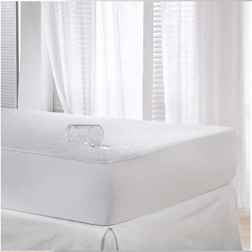 Nova Home "Warm-Pro Warm Fleece Waterproof Mattress Protector, White Color, 120*200 Cm