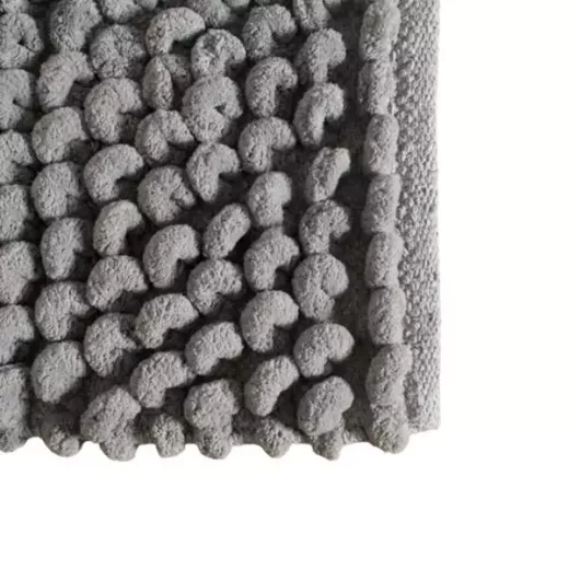Nova home loopy bath mat, chenille, silver color, 60x120 cm