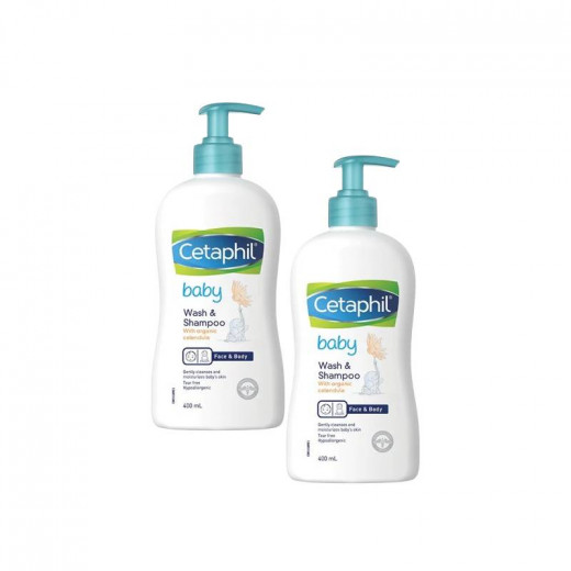 Cetaphil Baby Wash & Shampoo, 400 Ml, 2 Packs