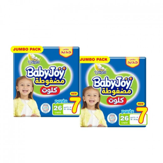 Baby Joy Culottes Jumbo Pack Size 7 18 - 25 KG -26 Pants, 2 Packs