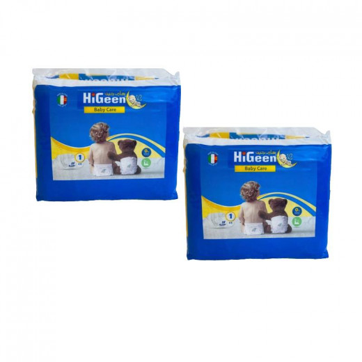 HiGeen Baby Care Diapers, new Born, Size 1, 28 Pieces, 2 Packs
