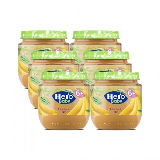 Hero Baby Fruit Puree Banana, 125g, 6 Packs