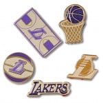 Crocs Jibbitz Symbol Shoe Charms for Crocs NBA Los Angeles Lakers 5 Pack