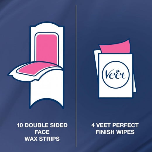 Veet Cold Wax Strips Sensitive Bikini & Under Arms Hair Remover, 16 Strips, 3 Packs