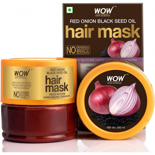 Wow Skin Science Red Onion & Black Seed Oil Hair Mask, 200 ml, 2 Packs
