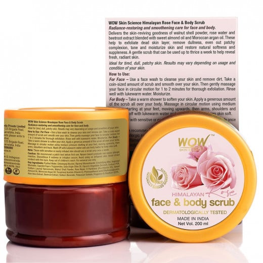 Wow Skin Science Himalayan Rose Face & Body Scrub,100ml, 2 Packs