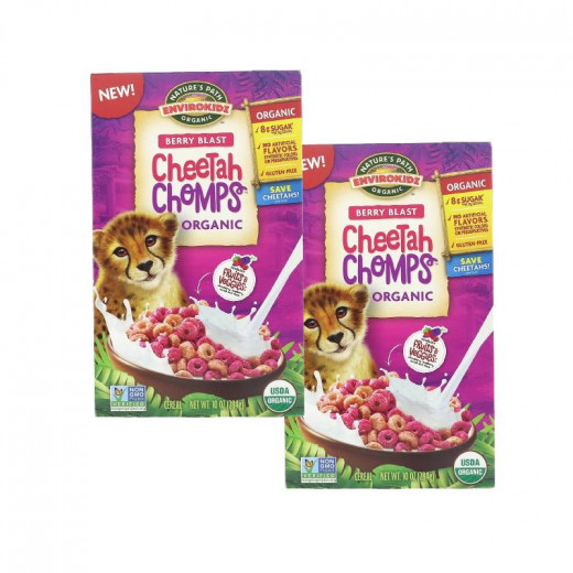 Nature's Path Gluten Free Organic Cheetah Chomps Cereal, 284gram, 2 Packs