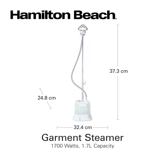 Hamilton Beach Garment Steamer, 1700w, White
