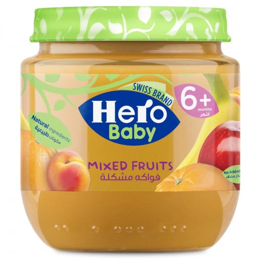 Hero Baby Fruit Puree Mixed Fruits, 125g, 6 Packs