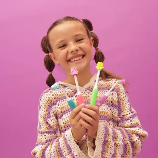 فرشاة أسنان للأطفال من 6 إلى 11 سنة - اللون الأزرق, من بالين