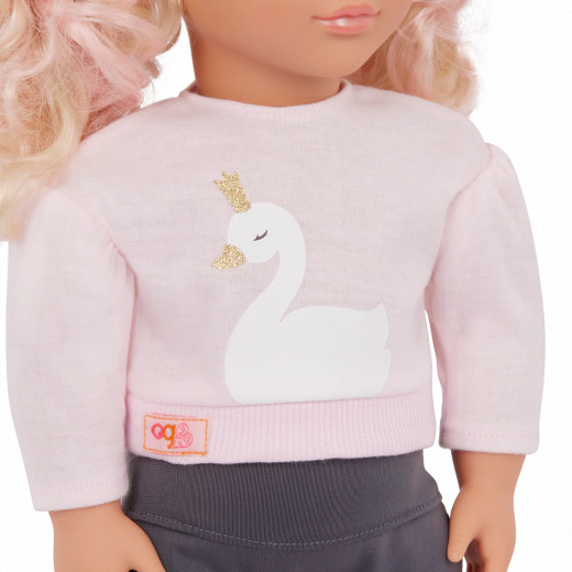 Our Generation 46cm Fashion Doll with Swan Plush Accessory - Eliana