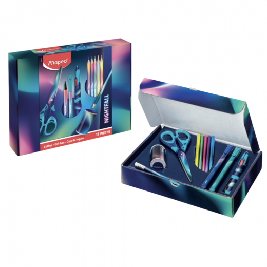 Maped | Gift Box Nightfall - 11 Pieces - Ideal for Gifting - for Drawing, Crafts and Writing.
