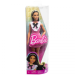 Barbie | Fashionistas Doll with Black Hair Wearing a Pink Plaid Dress