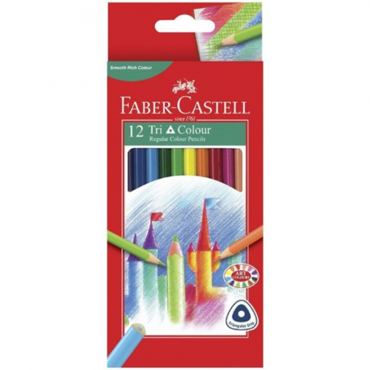 فابر كاستل - عبوة أقلام رصاص ثلاثية الألوان من 12 قطعة
