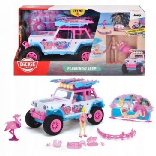 Dickie | Flamingo Jeep with Toy Figure