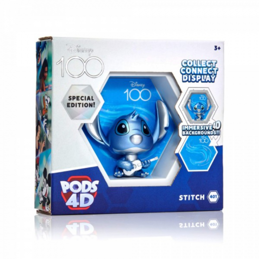 WOW STUFF | Disney 100 Stitch Wow Pod 4D Collector Figure and Display Pod