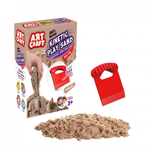 Art Craft | Kinetic Play Sand with Accessories | Natural | 500 gr