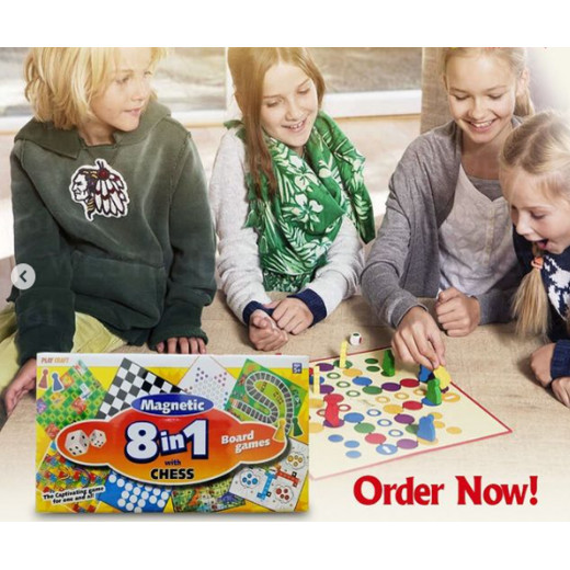 Play Craft | 8 in 1 Magnetic Board Game Party