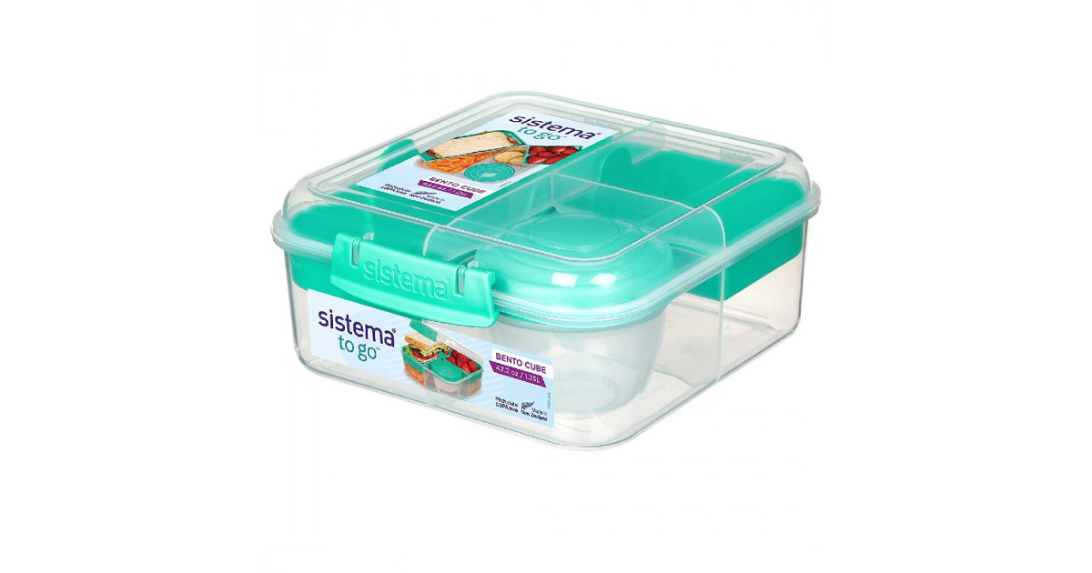 Sistema Lunchbox w. Container - Triple Split Lunch - 2 L - Turquoise