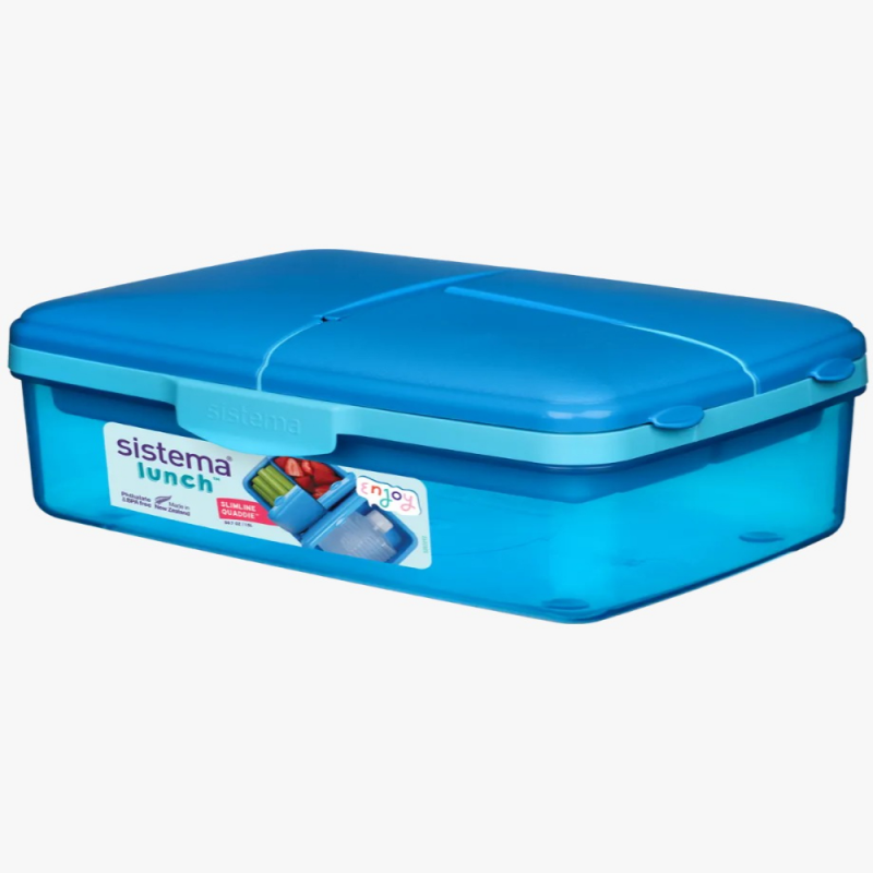 Slimline Quaddie Lunch Box 1,5 L Blue - Sistema