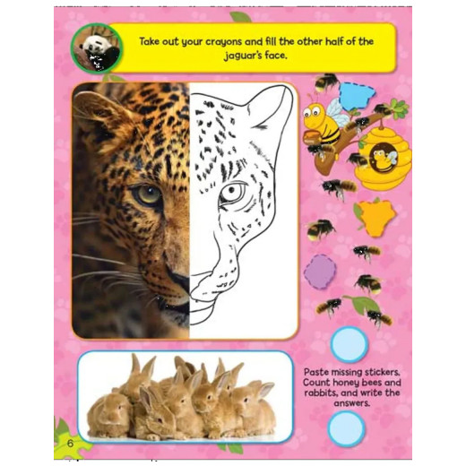 Dreamland Sticker Activity Book Jungle Animals