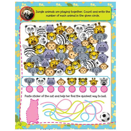 Dreamland Sticker Activity Book Jungle Animals