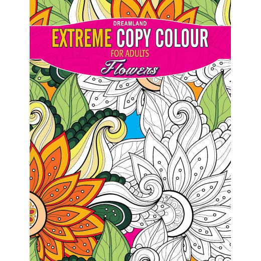 Dreamland extreme copy color coloring book flowers