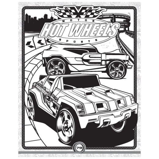 Dreamland Hot Wheels Bumper Coloring & Puzzle Book