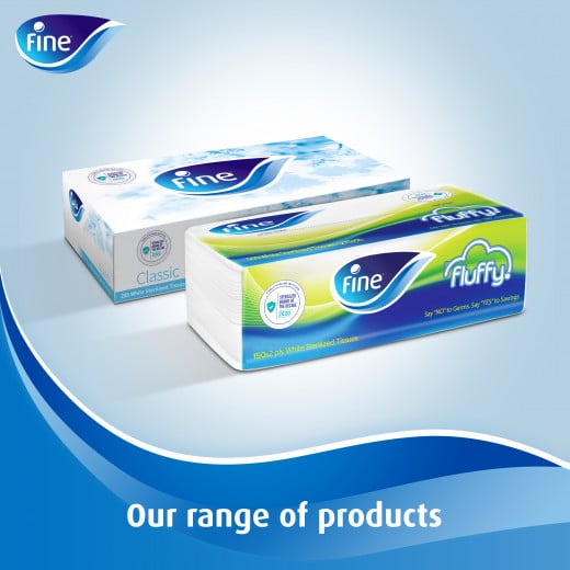 Fine Facial Tissue, Fluffy 170 Sheets, Pack Of 10