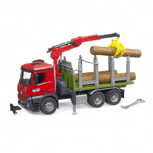 Mb Arocs Timber Truck With Loading Crane, Grab And 3 Trunks