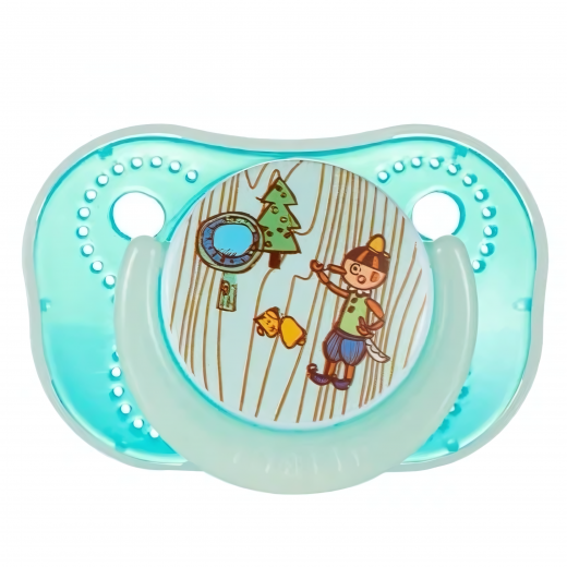 Farlin, Chu Chu Orthodontic Pacifier with Cover, Blue Color, 0M+