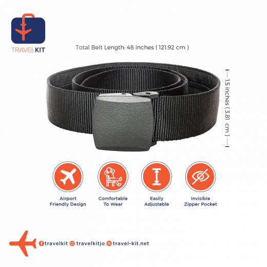 Travel Kit for Travel Belt , Black Color , V1