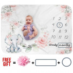 Dorado Bee Baby Milestone Blanket The Cute Elephant Design For Baby Girl