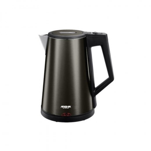 Arshia Electric Kettle Stainless Steel Black , 1800 watts , 1.7 L