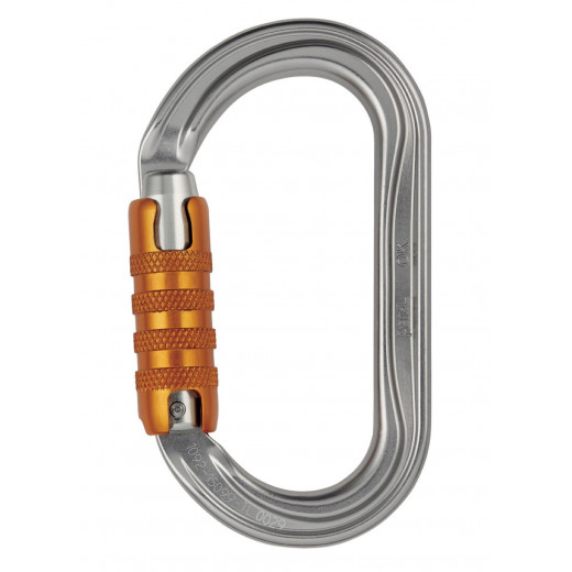 OK TRIACT-LOCK Oval carabiner for use with pulleys and ascenders