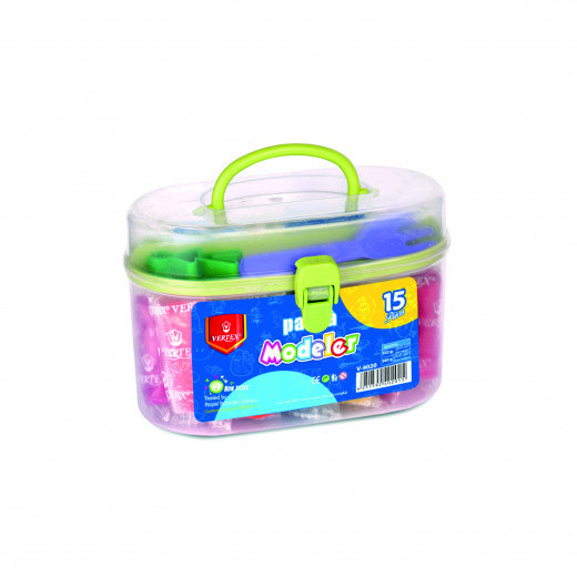 Vertex play dough container 15pcs+ 3 molds (safe for children) V-4020