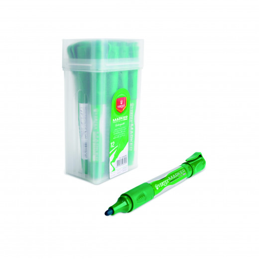 Vertex Rechargable  White Board Marker  Chisel  Green (12 Pcs)