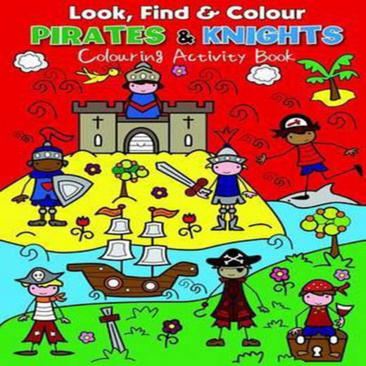 Knights and Pirates Colouring Book
