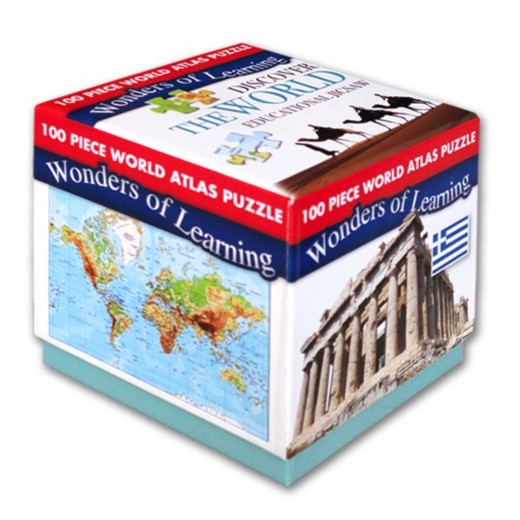 100 قطعة من ألغاز أطلس العالم لعجائب التعلم