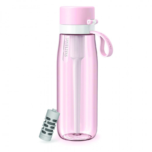 Philips Filtered Water Bottle with Water Filter, BPA-Free AWP2731PKR/24