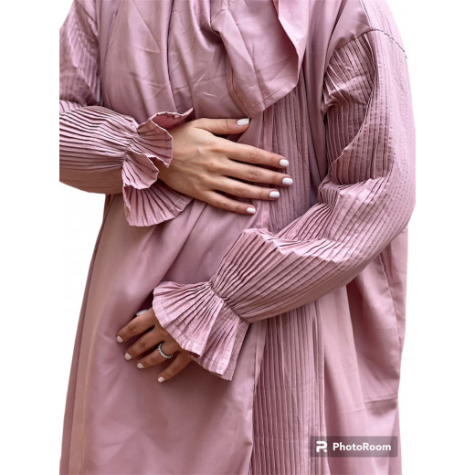 One piece pink prayer clothes with shawl