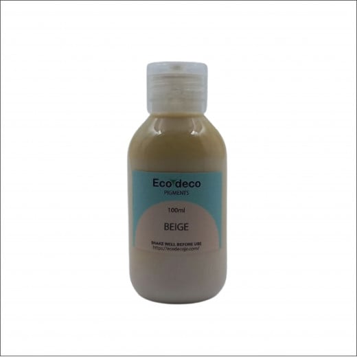 Ecodeco 100ml Beige Color for Resin and Concrete Art